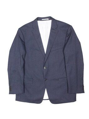 Vintage Versace Blazer Stretch Wool Sport Coat Blue Twill 46R